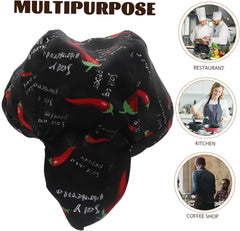 SAFIGLE Chili Design Kitchen Chef Hat Comfortable Waiter Cap for Restaurant Work Dustproof Cooking Hat for Men Women Chef Accessories for Fun Cooking Experience