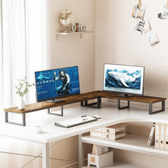 aboxoo 47" TV Riser for 32-60 inch TV, TV Riser Stand Shelf, Tabletop TV Stand Riser, Computer Monitor Table for Home Living Room, Study Office (Black)