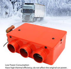 Portable Car Defroster 3-Hole 50W Red Windshield Heater Fan, Auto Heater Accessory(24V)