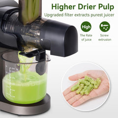 Juicer Machine,Slow Masticating Juicer with 2 Speed Modes &Portable Induction Cooktop
