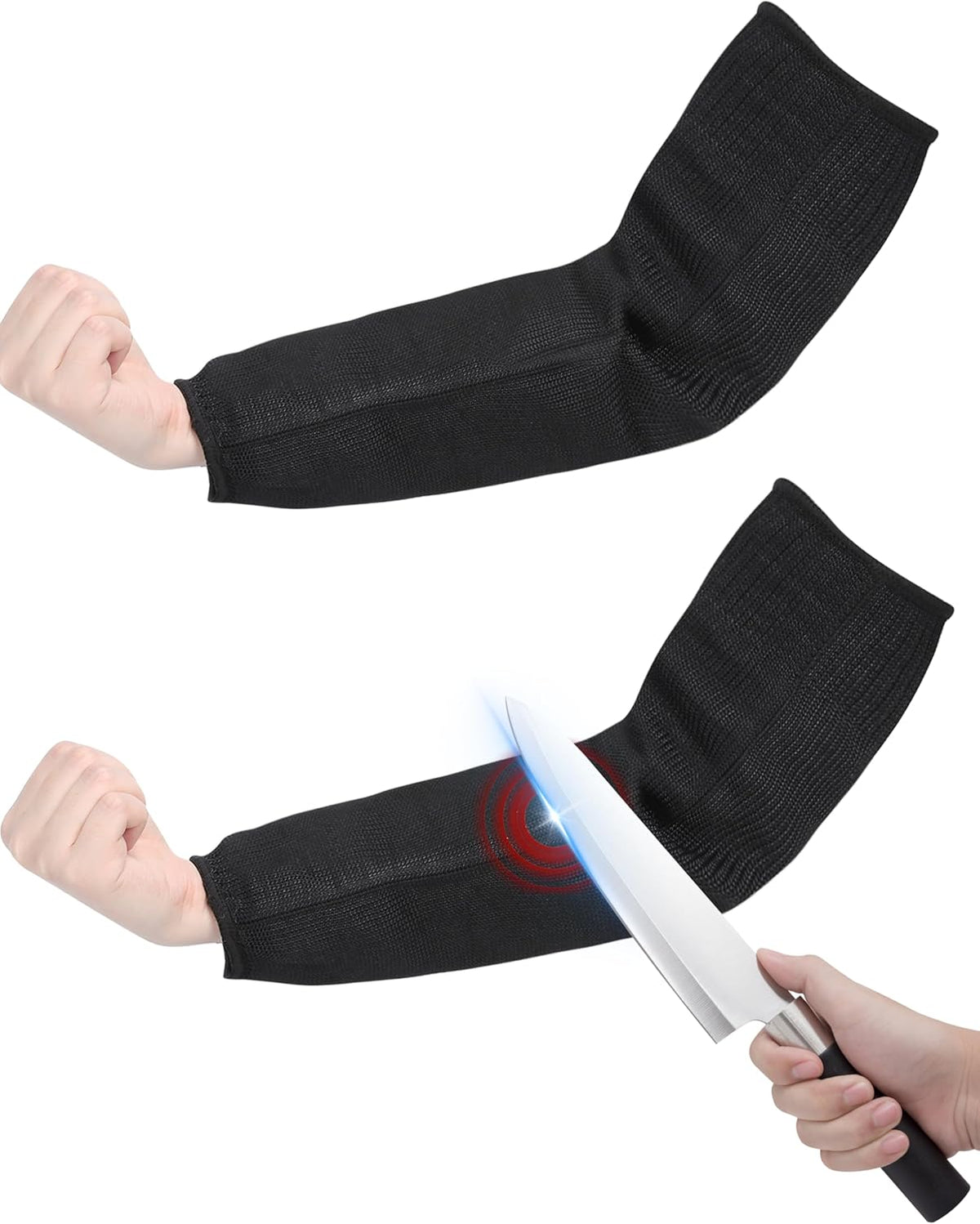 Arm Sleeve, Chainsaw Safety, Cut Steel Wire Armband, One Size Fits Most Anti Abrasion Arm Guard Bracers, Safety Guard for Gardening Warehouse Factory Work