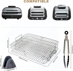 Compatible for Ninja Foodi Multi-Layer Rack for Grill XL Air Fryer