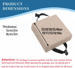 11/12/14/16 in Square Stool Cushion with Ties, Non-Slip Bar Stool Indoor Chair Pads with Machine Washable Cover Kitchen Chair Cushions Textured Barstool Pad(@15, 30x30x5cm/12x12x2in)