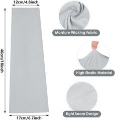 Chuarry 4 Pairs Plus Size Arm Sleeves for Women Men UV Sun Protection Cooling Ice Silk Arm Wraps for Flabby Arms