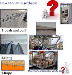 Waterproof Side Panels Clear Tarp Panel Weather Resistant with Zipped Door Pergola Side Curtains, for Gazebo, Porch, Customizable (Color : Black, Size : 3x2m/9.84x6.56ft)