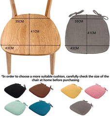 Dining Chair Cushions/Chair Pad,Non-Slip Kitchen Chair Cushions with Ties,U Shaped Seat Cushion for Dining Chairs with Zipper,Washable(Black)