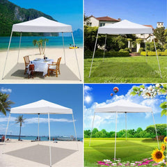 10x10 Pop Tent, Portable Waterproof Folding Canopy White