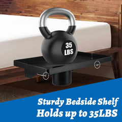 Black Bedside Shelf for Bed Bunk Bed Shelf for Top Bunk Bed Side Table Floating Bunk Bed Tray Plastic Loft Bed Shelf Attachment for Top Bunk Bed Night Stand for Dorm Room Decor Dorm Essentials