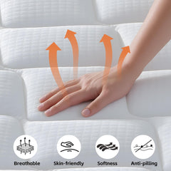 Twin Size Mattress 12 Inch, Medium Hybrid Firm Hybrid, Memory Foam Individually Wrapped Pocket Coils, Pressure Relief Breathable, CertiPUR-US Certified, Fiberglass Free