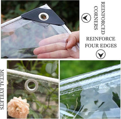 Outdoor Curtains, Transparent Gazebo Tarpaulin Side Panels, Clear PVC Tarp Curtains with Zip, Pergola Carport Waterproof Tarpaulin Side Panels,WxH-2.8x3m/9.2 * 9.8ft