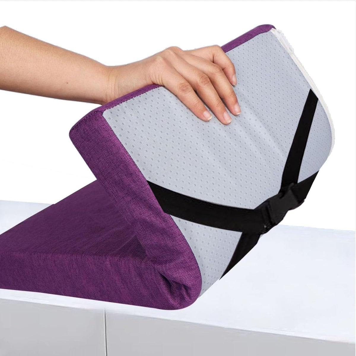 Linen Chair Cushion Square 16x16 20x20 12x12 18x18 15x15 17x17 14x14 inch Seat Pad Floor Pillow Sofa Cushions Memory Foam Zipper Removed Linen Cover Indoor Outdoor(Dark Gray,33x33x8cm)