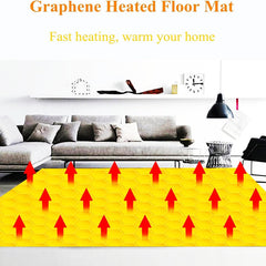 Electric Carpet, Heated Floor Mat, Instant Warmth Waterproof Electric Heating Pad, Home Heated Foot Warmers, Portable Electric Heating Area Rug Space Heater(G,55x90cm)