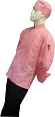Chefskin Chef Jacket Pink Comfortable Soft + Free Che Hat, ITS THE best gift, KIDS and ADULTS