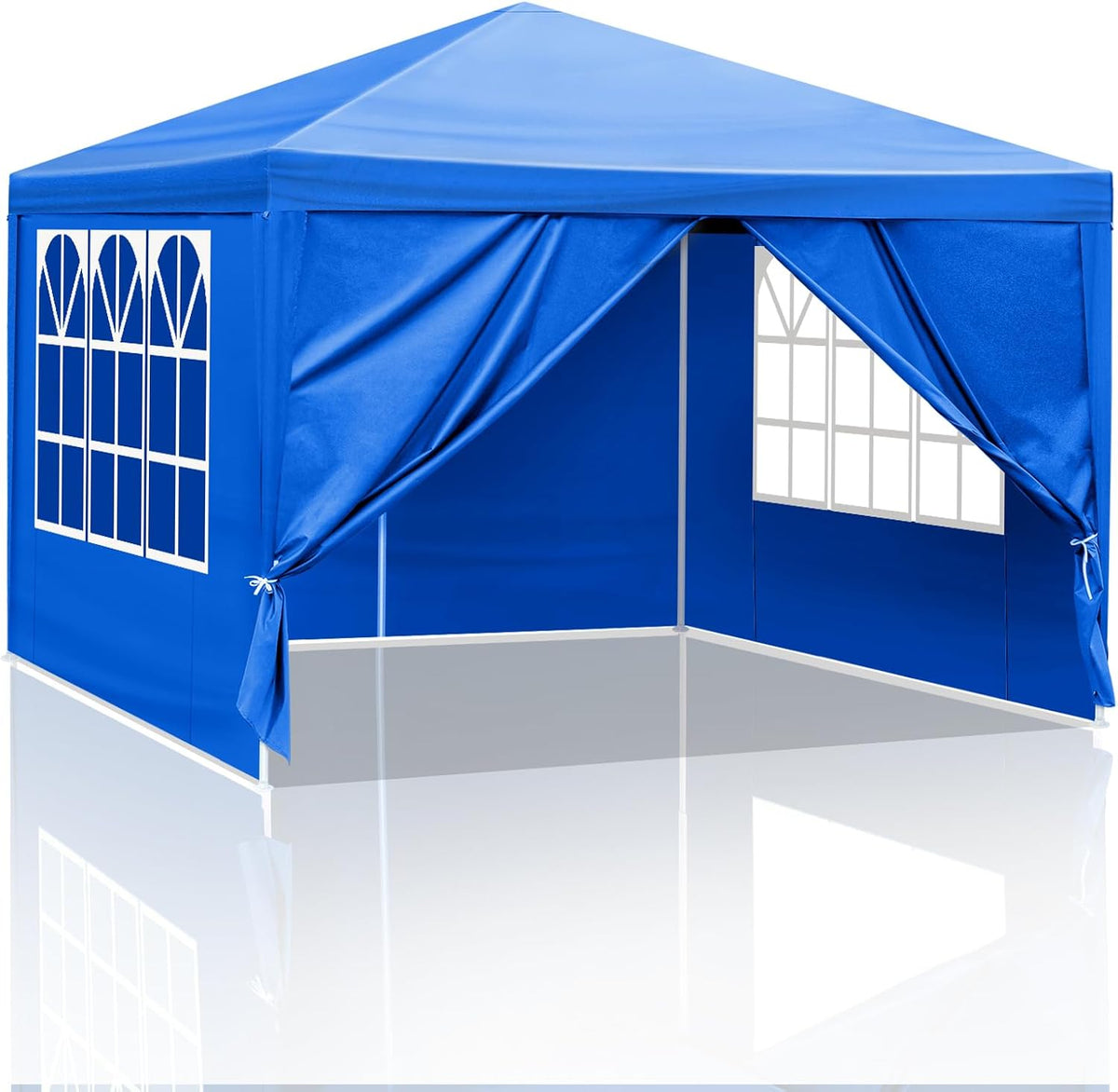 10'x10' Gazebo Waterproof Outdoor Canopy Patio Tent Party Tent for Wedding BBQ Cater, Blue