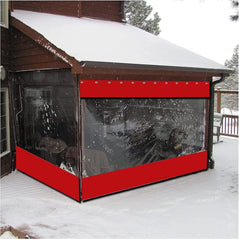 Outdoor Clear Tarp Curtain with Hook, Weather Resistant Garden Windshield for Pergola,Porch,Gazebo, Cabana, Thick 0.5mm (Size : 2.1x2.5m)