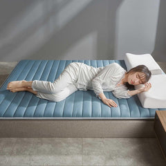 Skin Friendly Japanese Floor Mattress Futon Mattress Twin Size,Thicken Roll Up Tatami Mat, Foldable & Portable Floor Lounger Mattress Sleeping Pad for Camping (Color : White, Size : Twin)