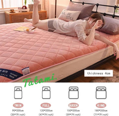 Japanese Futon Mattress,Tatami Mattress, Japanese Tatami Sleeping Floor Mat Floor Mattress for Adults Full Size Roll Up Camping Mattress Portable Sleeping Pad Floor Bed,(Pink,100x190cm(39*74in))