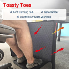 Lavawall Electric Warming Wall: Portable Space Heater for Office & Home, Timer & Thermostat, Safe & Quiet for Legs, Ankles, Feet - Foldable - Under Desk Space Heater Alternative – Desert (Gradient)