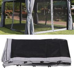 Gazebo Screen Tent, 9.8 x 9.8ft Gazebo Universal Replacement Netting Breathable Mesh Canopy Sidewall with Zippers for Backyard Garden Exhibition Camping (3 * 4M)