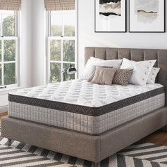 Queen Mattress, 12 Inch Queen Size Hybrid Mattress with Memory Foam and Individual Pocket Spring for Motion Isolation, Pressure Relief, Medium Mattress in a Box (12 Inch, Queen)