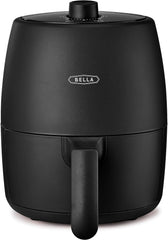 BELLA 3 Qt Manual Air Fryer Oven and 5-in-1 Multicooker with Removable Nonstick and Dishwasher Safe Crisping Tray and Basket, 1400 Watt Heating System, Matte White