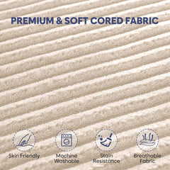 SHOUREN Folding Sofa Bed,Convertible Sleeper Chair Bed with Pillow,Foldable Futon Couch Mattress with Back Support,Portable Lazy Floor Sofa Lounger, Beige, Single