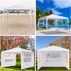 Canopy Tent for Parties Outdoor Patio Gazebo Heavy Duty Wedding Tent with Removable Waterproof Sidewalls White (10'x10')