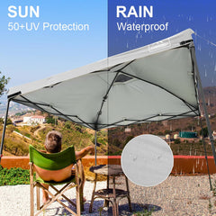 KAMPKEEPER Replacement Top Pop Up Canopy Tent Cover Roof with Air Vent and Adjustable Elastic Strap, Polyester UV Waterproof for Outdoor Garden Patio Sun Shade(Top Only) (Navy Blue, 10x10FT)
