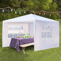 Canopy Tent for Parties Outdoor Patio Gazebo Heavy Duty Wedding Tent with Removable Waterproof Sidewalls White (10'x10')