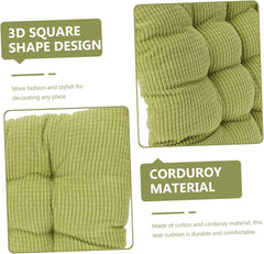 Ergonomic Back Pain Relief Chair Cushion Square Tatami Seat Mat Thickened Cotton Corduroy Pad for Bench Light