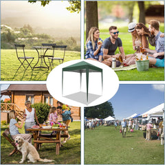 6x6 FT Portable Canopy, Camping Sun Shelter, Pop up Party Tent Water Resistant Oxford Fabric Cover, Steel Frame Foldable Design for Outdoor Events Includes Carry Bag and Instructions Green