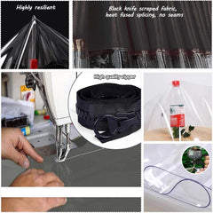 Tarpaulin Side Panels with Grommets-Transparent Waterproof Tarp Curtains-Clear Partition Rain Curtains for Pergola Porch Gazebo,Tear Resistant/Durable,W×H-3.5×2.5m(11.5 * 8.2ft)