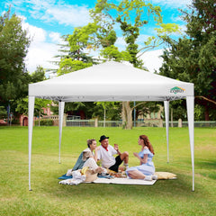 COBIZI 10x10 Pop Up Canopy Tent with 3 Sidewalls, Easy Up Canopy 10x10 Waterproof Commercial Outdoor Gazebo Portable Shelter Instant Tents for Parties,Backyard,Flea Market(Carrying Bag×1
