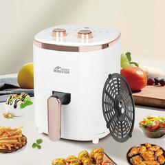 Air Fryer 3.6Quart, Manual Control Mechanical Knob Air Fryers, Small Yet Surprisingly Large Capacity - Oilless Cooking for Healthier Delights, Black (TM-1801BEKN)