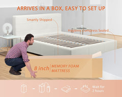 Gel Memory Foam Mattress, Full Size, 8 Inch, Medium Firm, CertiPUR-US Certified, Bed-in-a-Box