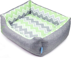 LUBEN Chevron Nuovo S Spring Sofa Grey/Green, Black