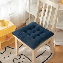 Dining Chair Pads Kitchen Room Seat Pads Velvet Seat Mat with Straps, Office Chair Seat Cushion for Home Garden Patio Tatami Bedroom Coffee (40x40x8cm,Cangse)