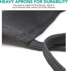 Arkwright Bib Aprons Bulk Pack - Long, Oversized Professional Restaurant Quality, Unisex Kitchen Work Apron for Chefs