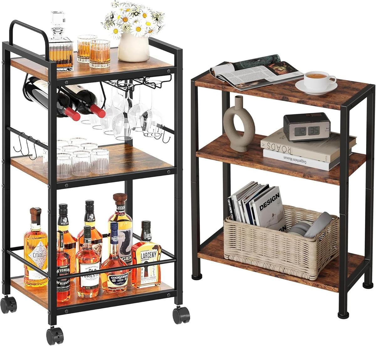 Bar Cart for The Home & 3-Tier Side Table