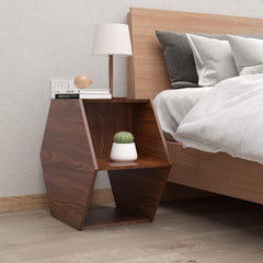 WELLAND Hexagonal Multifunctional Coffee Table, Walnut