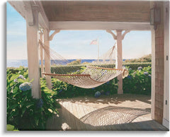 Stupell Industries Tranquil Hammock Warm Sunlit Porch Rural Garden Floating Framed Wall Art, Design By Tom Mielko