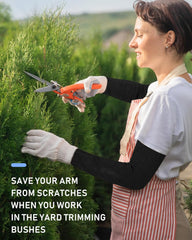 Geyoga 2 Pairs Arm Sleeves Guards Arm Protectors for Thin Skin and Bruising Protective Cut Resistant Sleeves for Men Women(X-Large,Hppe,Black)