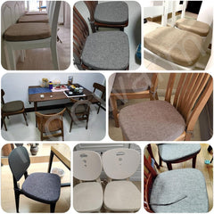 Chair Cushion Kitchen, Memory Foam, Outdoor Indoor Chair Pads, 16x15/17x16inch with Ties Non-Slip Seat Cushion,Removable Cover for Dining Office Garden Chair(A14,17x16.5x2in)