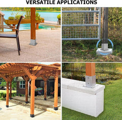 Deck Post Base with Complete Kit, Stainless Steel Post Bracket Square for Porch, Gazebos, Patio Pergolas & Sheds, Concrete Post Anchor 2x2 3x3 4x4 5x5 6x6 7x7 8x8 Inch (Size : 4.5x4.5 in/115x115 mm)
