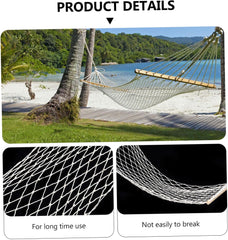 Milisten Stick Hammock Bed Safe Outdoor Swing for Adults Beige Cotton Camping Hanging Bed Dirt Resistant Comfortable Garden Balcony Lounge
