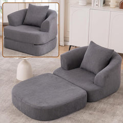 (New) Folding Sofa Bed Sleeper for Adults, Convertible Chair Bed Comfy, Pink Lounge Chairs with Memory Foam/Pillow for Bedroom Living Room Teen Room, Chenille, NO Assembly Needed (Pink)