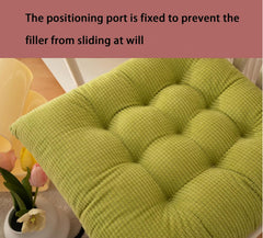 Dining Chair Pads Kitchen Room Seat Pads Velvet Seat Mat with Straps, Office Chair Seat Cushion for Home Garden Patio Tatami Bedroom Coffee (40x40x8cm,Cangse)