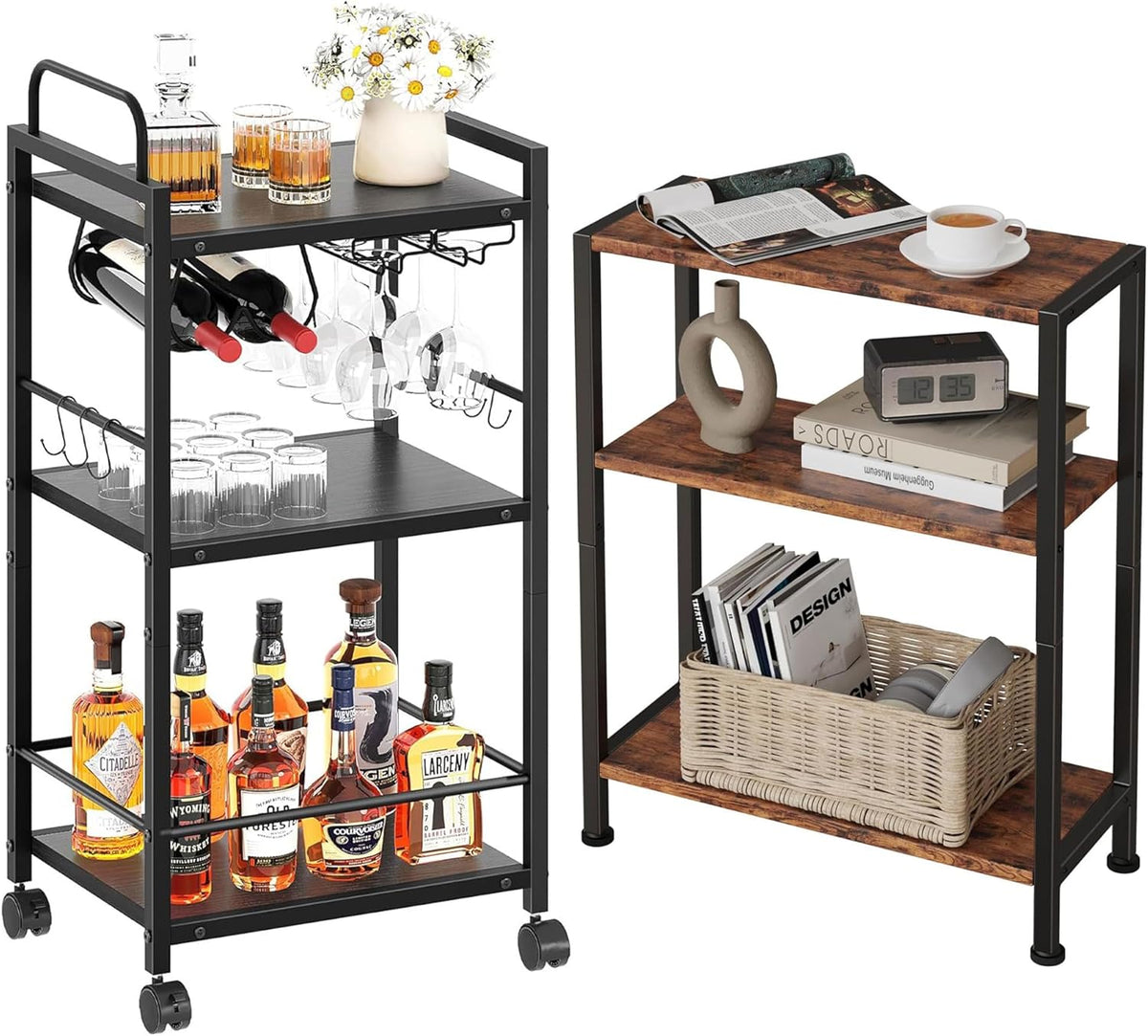 Bar Cart for The Home & 3-Tier Side Table