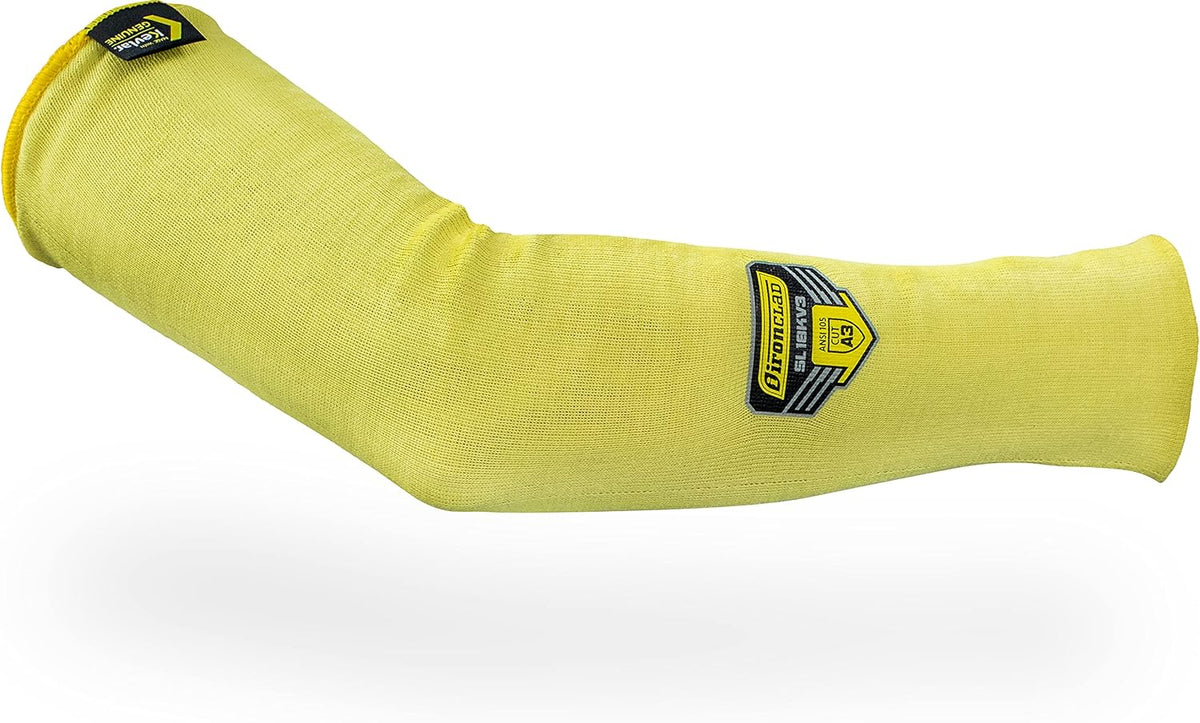 Ironclad Kevlar Heat & Cut-Resistant Arm Protection Sleeve 18” Kevlar Cut A3, SL18KV3-04-L, Sold as 1 Sleeve Only (Not a Pair)