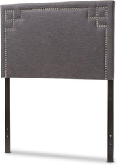 Baxton Studio Gallia Modern and Contemporary Dark Grey Fabric Upholstered Headboard, Twin